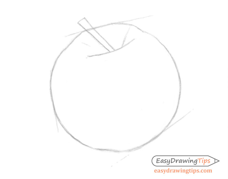 Apple Sketch Beautiful Cartoon Black White Stock Vector Royalty Free  1909154875  Shutterstock