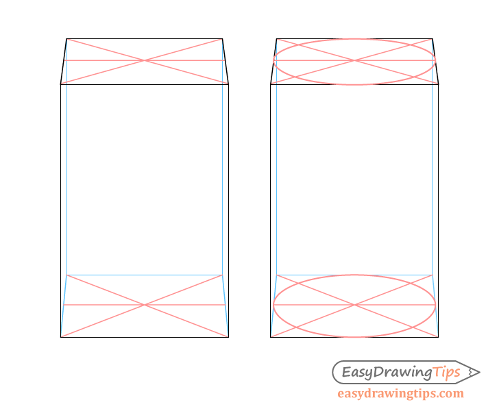 Cylinder perspective drawing