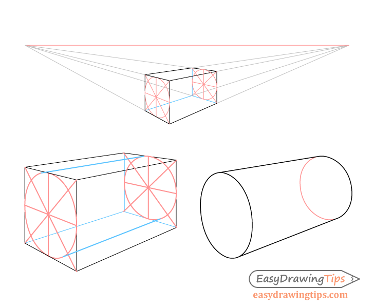 How To Draw Cylinders In Perspective Tutorial