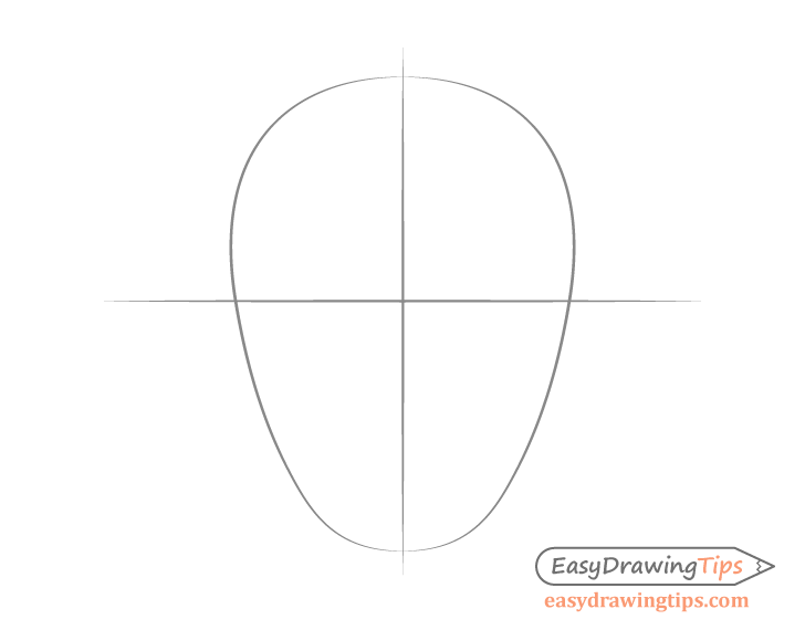 Dog head front view shape sketch