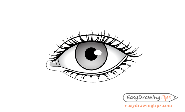 realistic female eye sketch