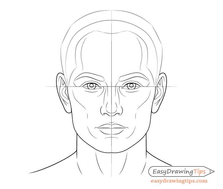 How to Draw a Male Face Step by Step Tutorial - EasyDrawingTips