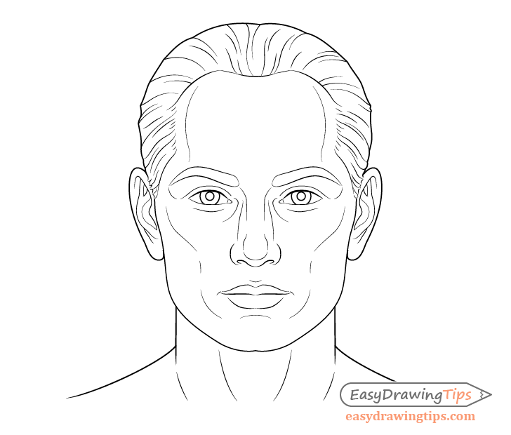 Man Face Outline Drawing Face Outline Illustrations And Clipart | The ...