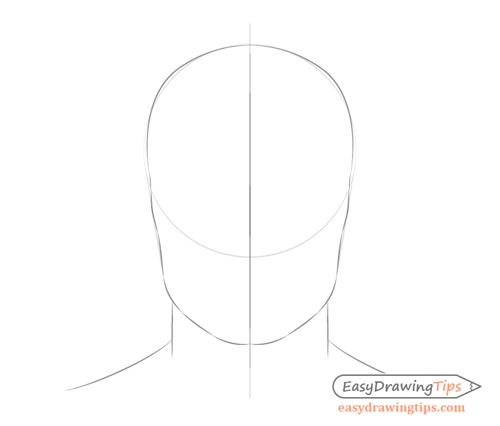 Male head shape drawing