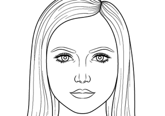 Female face drawing