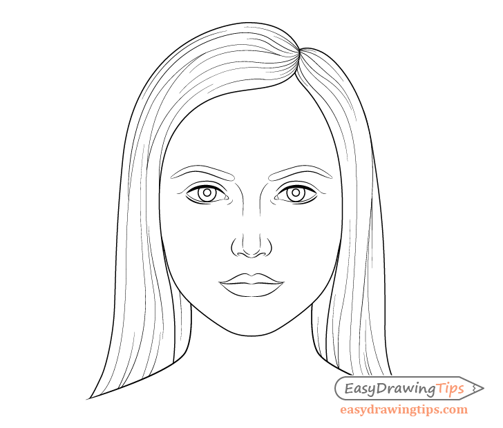 How To Draw A Female Face Step By Step Tutorial