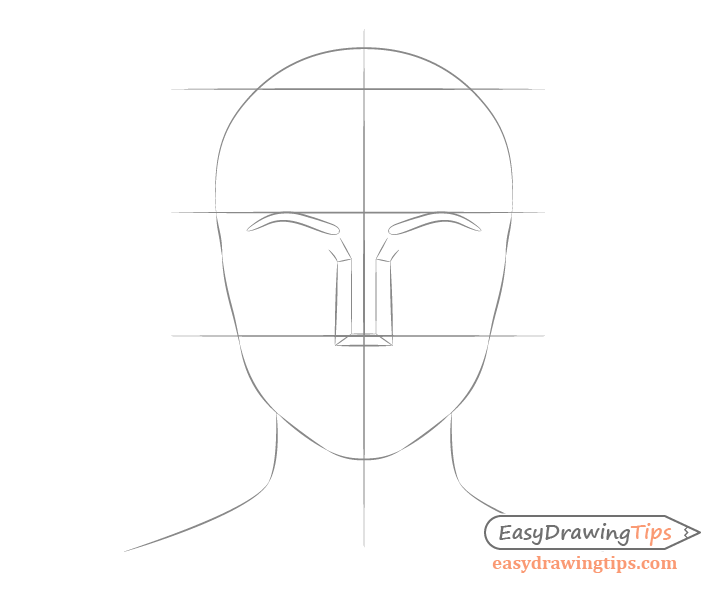 how to draw a female nose step by step