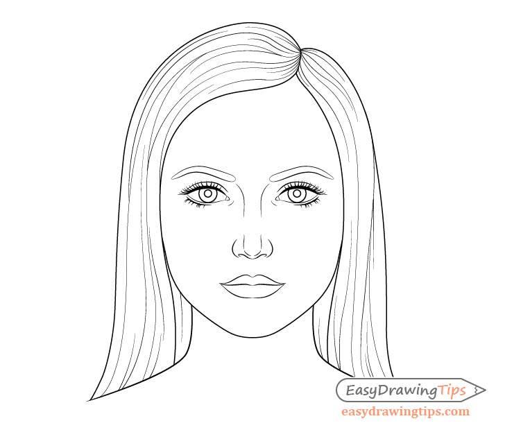 How To Draw A Female Face Step By Step Tutorial