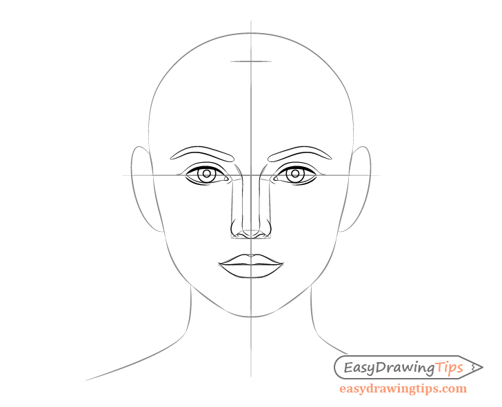 How To Draw A Female Face Step By Step Tutorial