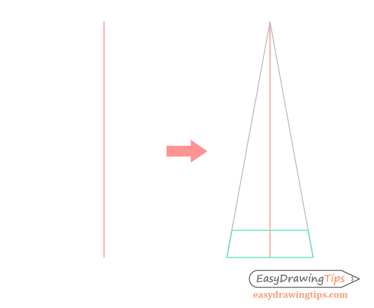 Cone base perspective drawing