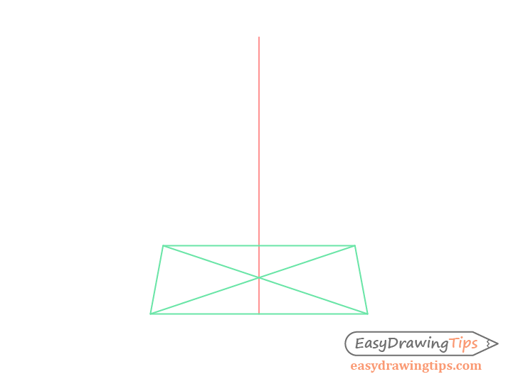 Cone perspective horizontal center drawing