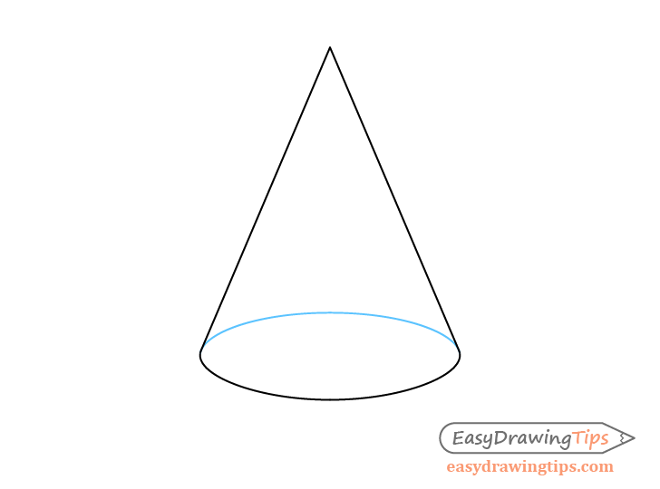 Cone see though perspective drawing