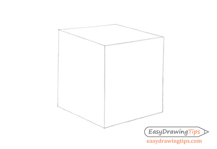 Cube line drawing