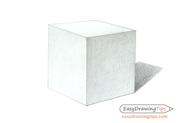 Shaded cube drawing