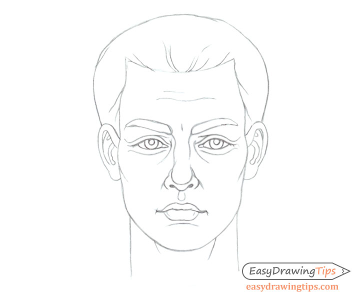 Adult man's face drawing