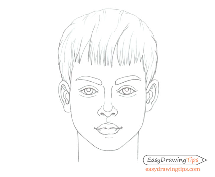 How to Draw a Male Face Step by Step Tutorial - EasyDrawingTips