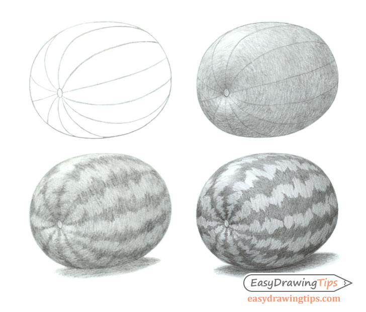 How To Draw A Realistic Watermelon Step By Step Easydrawingtips Follow my insta for more: how to draw a realistic watermelon step