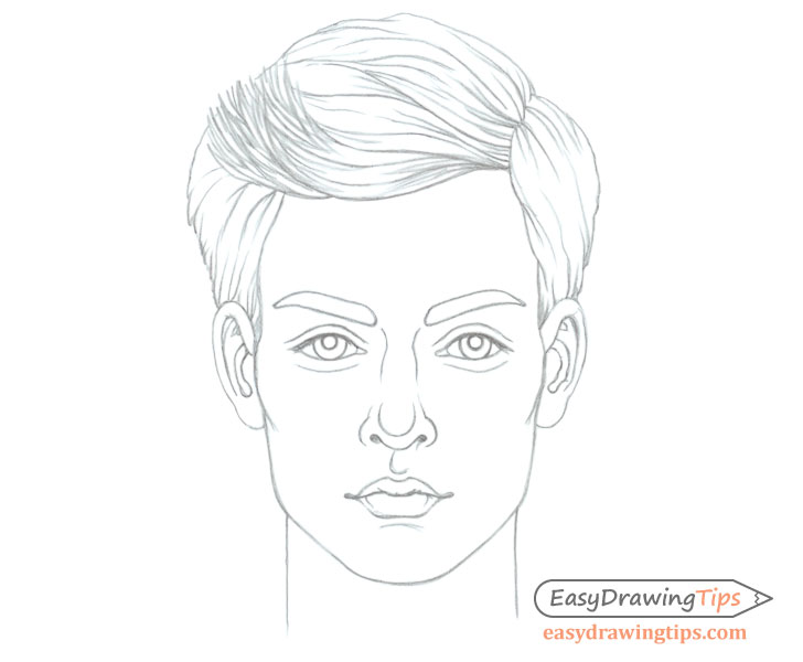 Young man's face drawing