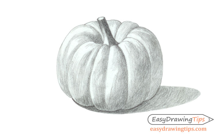 Pumpkin drawing shading