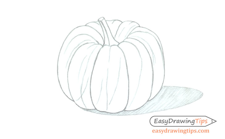 Pumpkin drawing shading lines