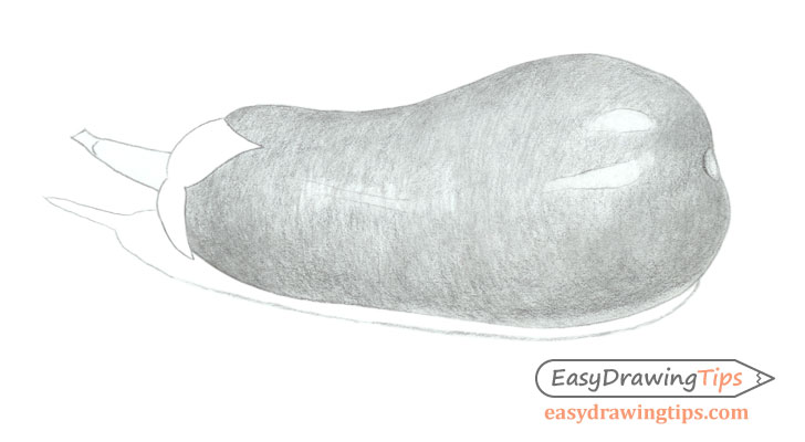 Eggplant drawing basic shading