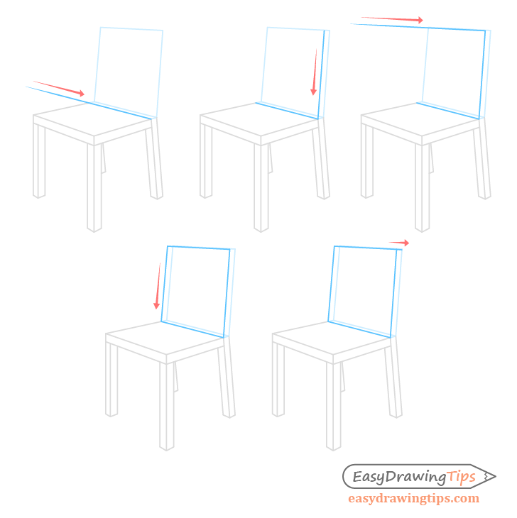 Chair backrest construction drawing step by step