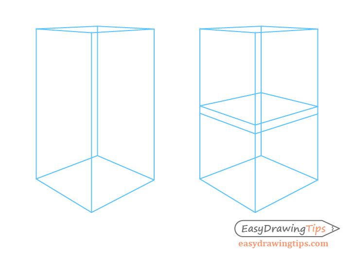 Chair perspective construction drawing close up