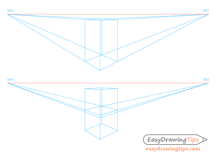 Chair perspective construction drawing