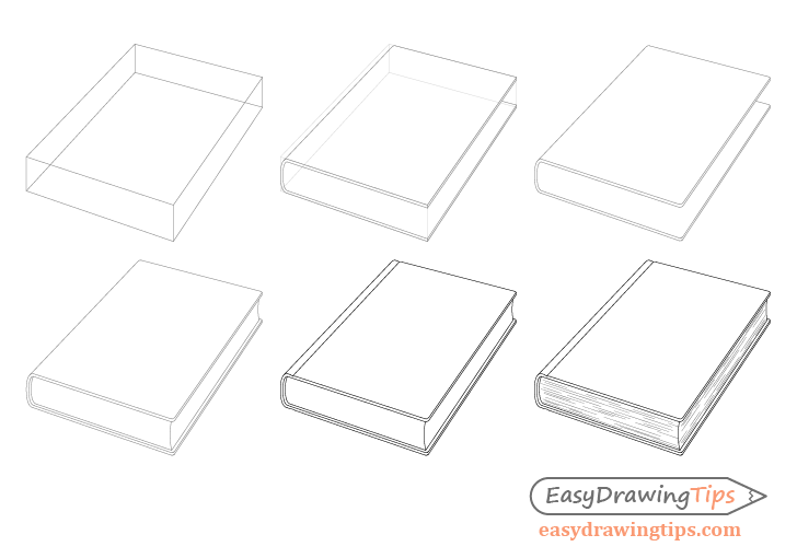 How to Draw a Book Step by Step - EasyDrawingTips