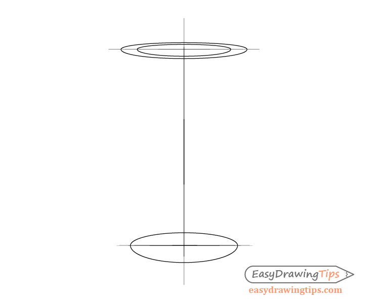 Coffee cup inner lid shape drawing