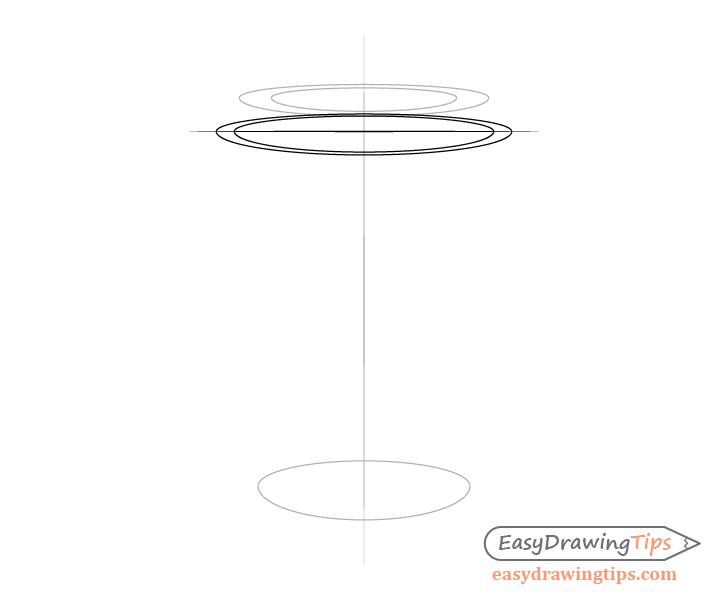 Coffee cup lid rim top drawing