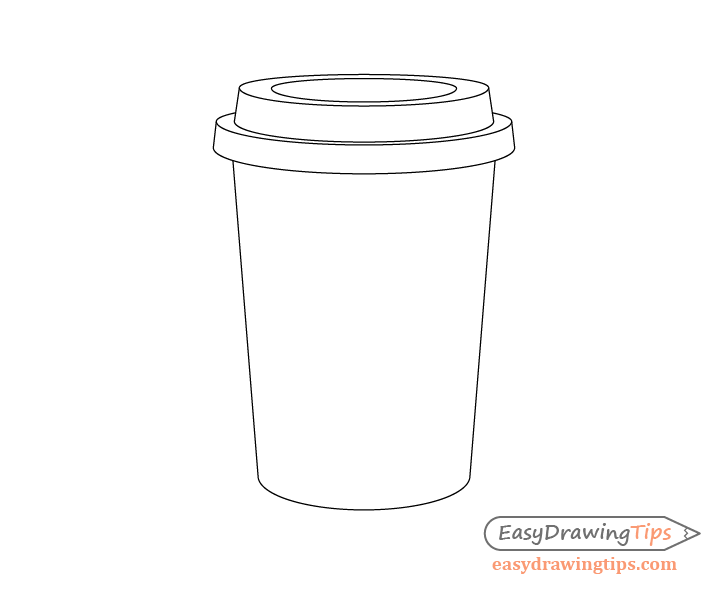 Coffee cup main shape drawing