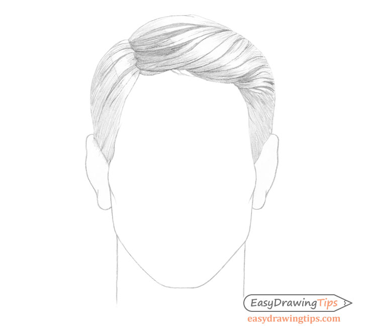 Male combed hair basic shading