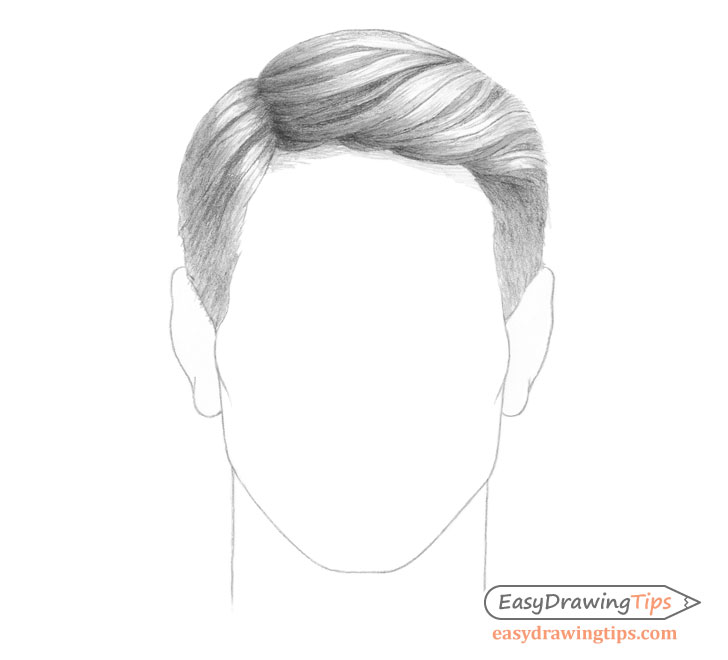 Male combed hair shading