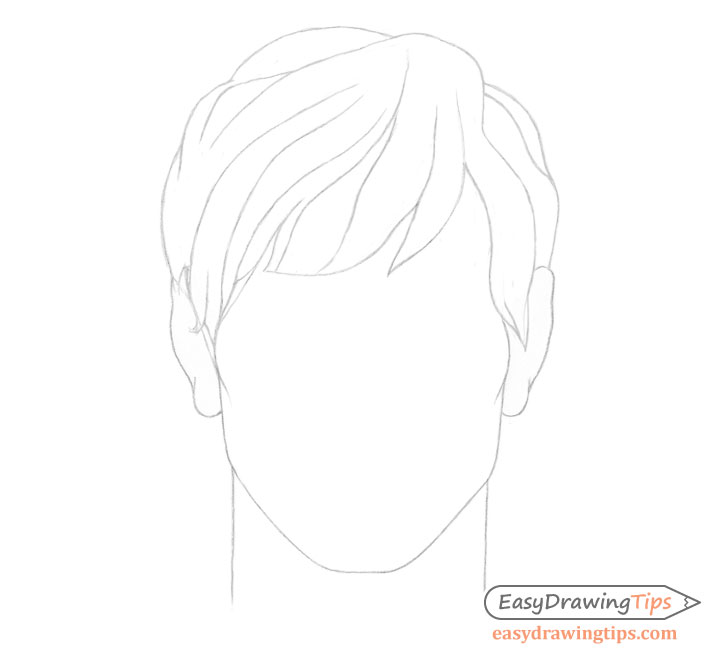 Male hair details drawing