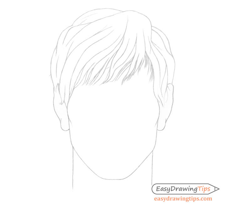 Male hair line drawing