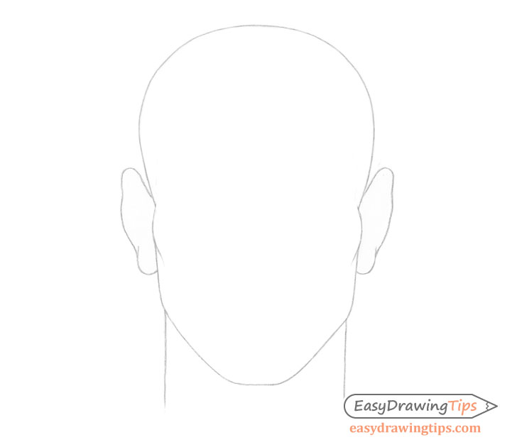 Male head drawing