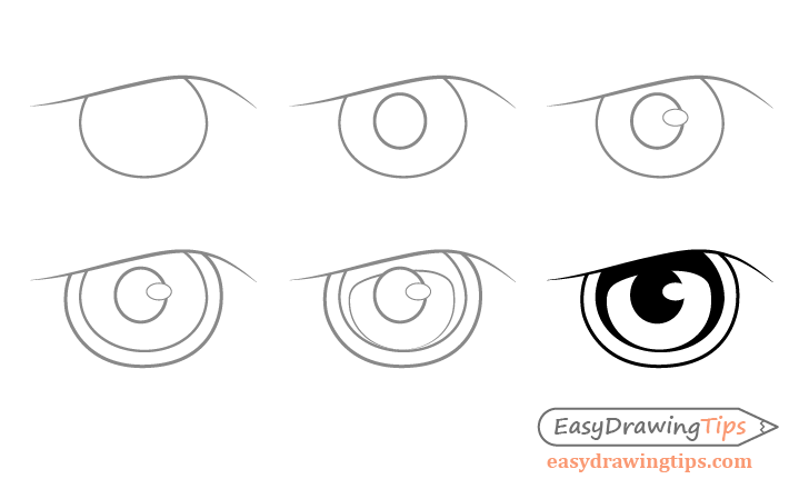 how to draw an eagle eye