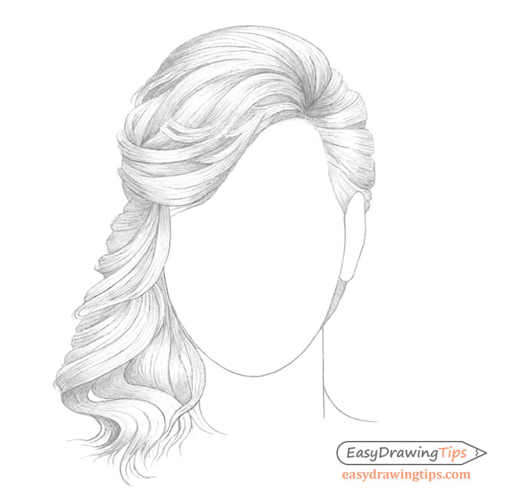 Curly hair basic shading