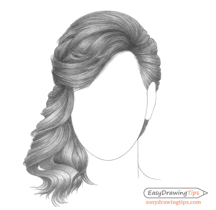 Curly hair drawing