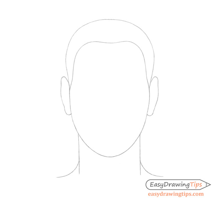 Hairline straight hair drawing
