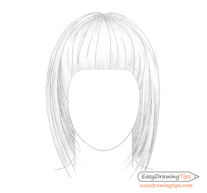 Straight hair basic shading