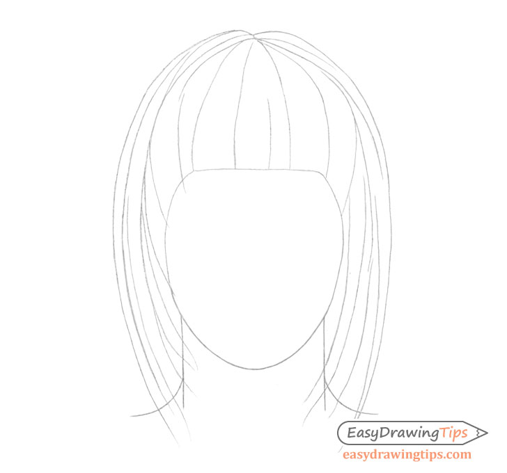 Hair sketch Woman hairstyle pencil drawing  Stock Illustration  86997863  PIXTA