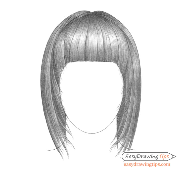 Straight hair drawing