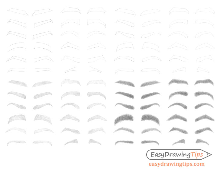 eyebrows drawing step by step