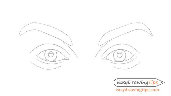 Eyes line drawing