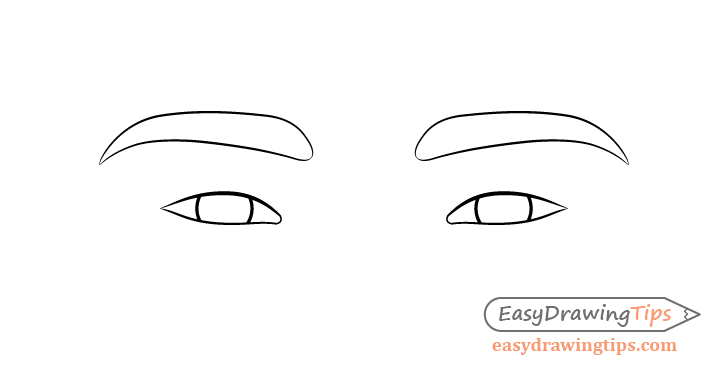 Happy eyes eyebrows drawing