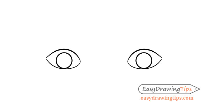 Scared eyes irises drawing