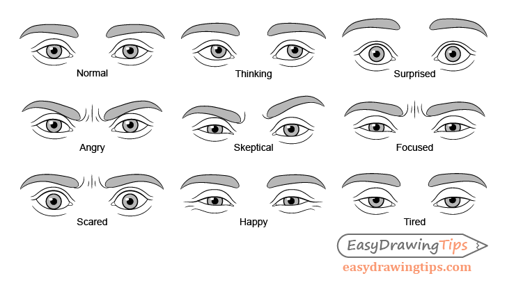 Eye expressions drawing