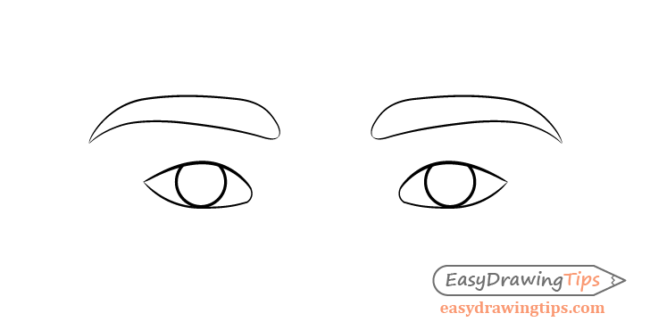 Eyes eyebrows drawing